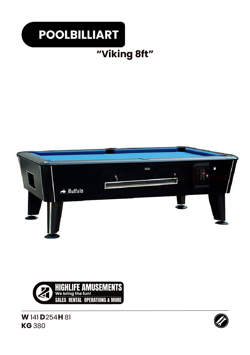Buffalo Viking 8ft Pooltafel