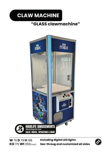 Grijpautomaat glass huren